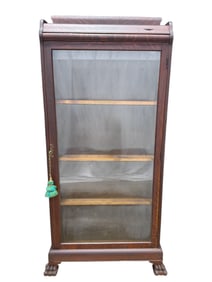 Late 19th C. Tiger Oak Bookcase