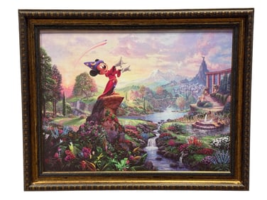 Thomas Kinkade Studio "Disney Fantasia" Print on Canvas Board