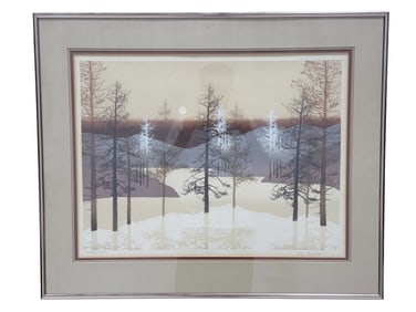 Signed Virgil Thrasher "Timber Land" Serigraph w/ COA