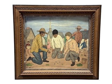 Signed Clint Alderman "Old South" Original Painting on Canvas Panel