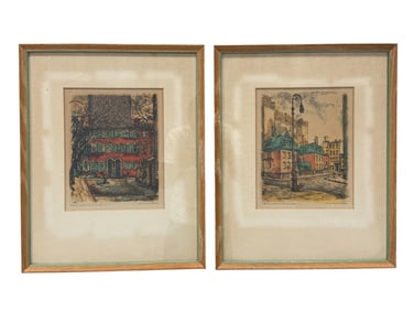 (2) Signed James Sanford Hulme Colored Serigraphs