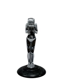 American Art Deco Chrome Woman "Weeping" Figure