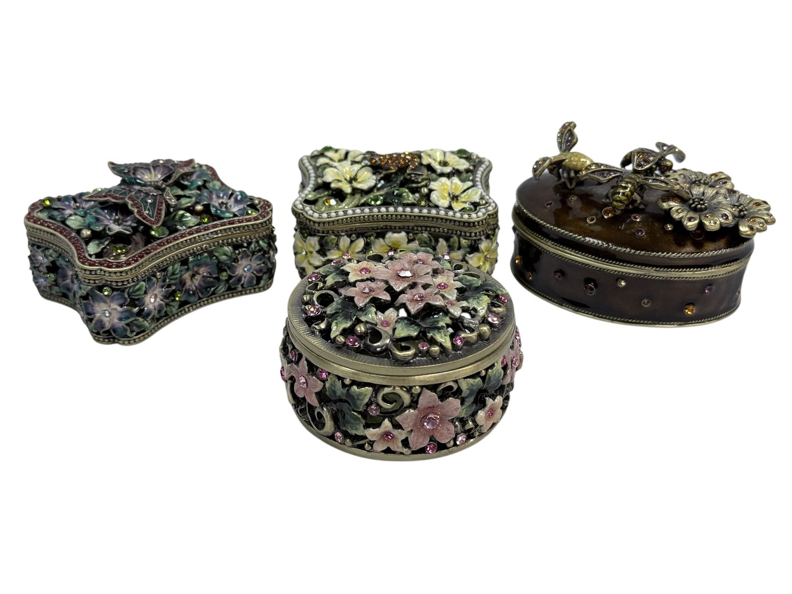 (4) Jay Strongwater Style Trinket Boxes (1 of 18)