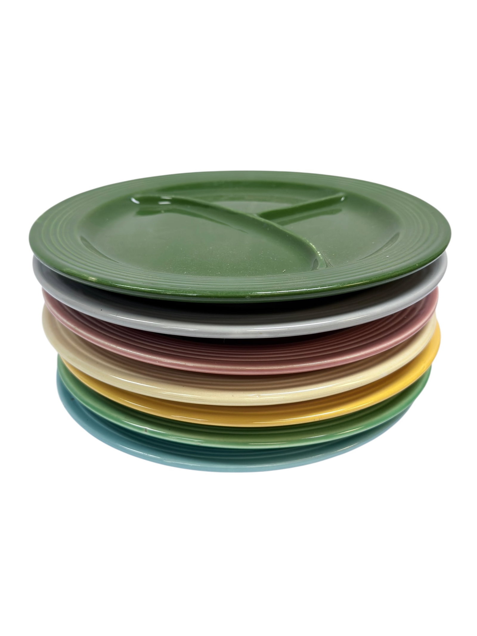 Group of 7 Fiesta Grill/Compartment Plates (1 of 5)