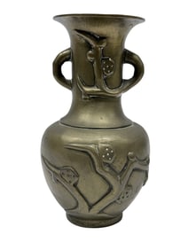 Antique Unique Japanese Bronze Vase