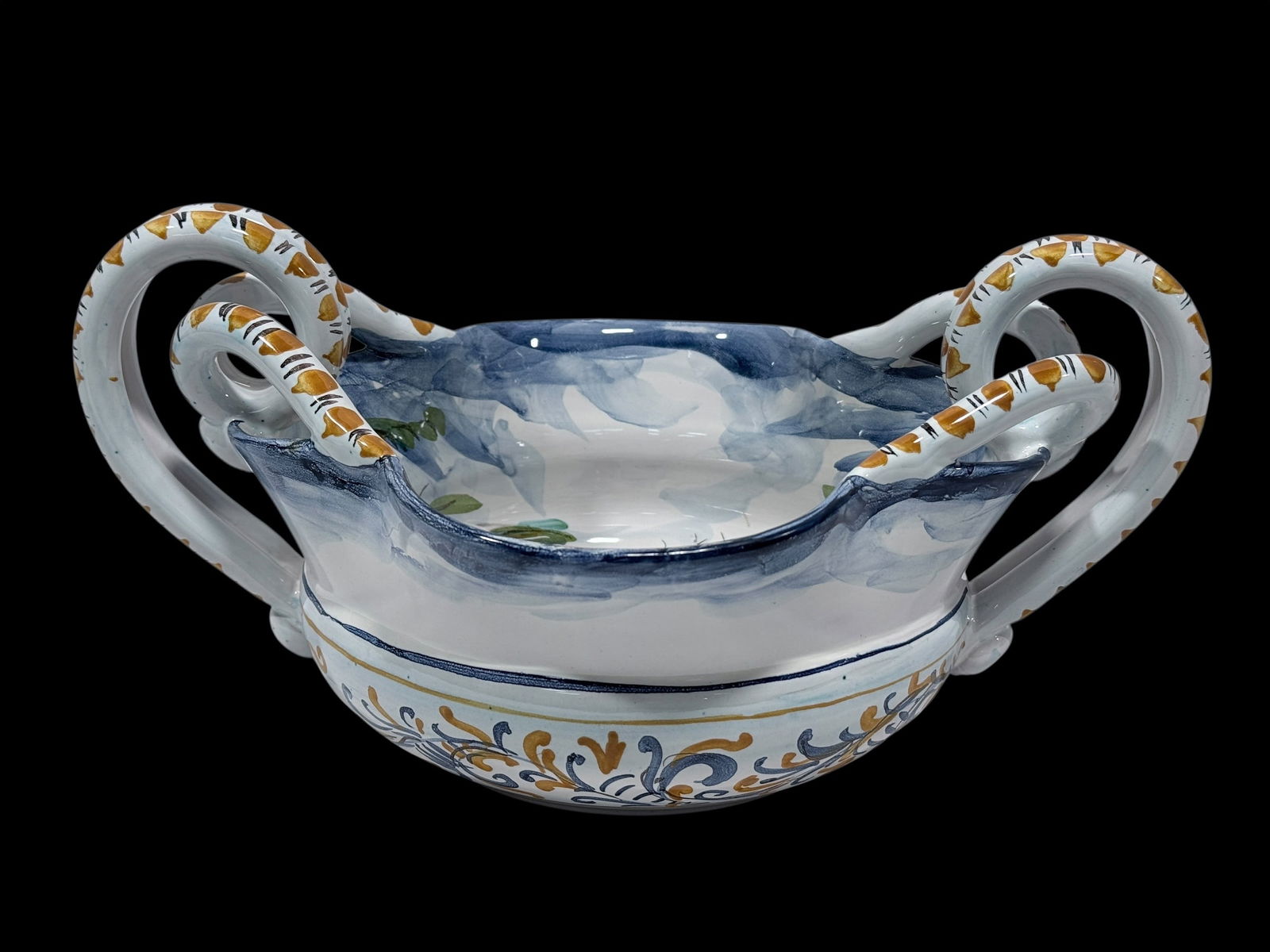 Early 20th C. Delft Style Dutch Pottery Bowl (1 of 7)