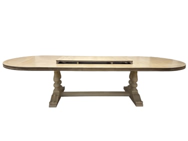 Large Century Chateau Lyon Rhone Dining Table w/ 2 Leaves