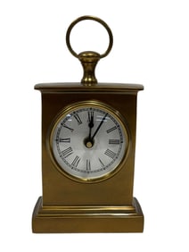 Park Hill Brass Manor Desk Clock