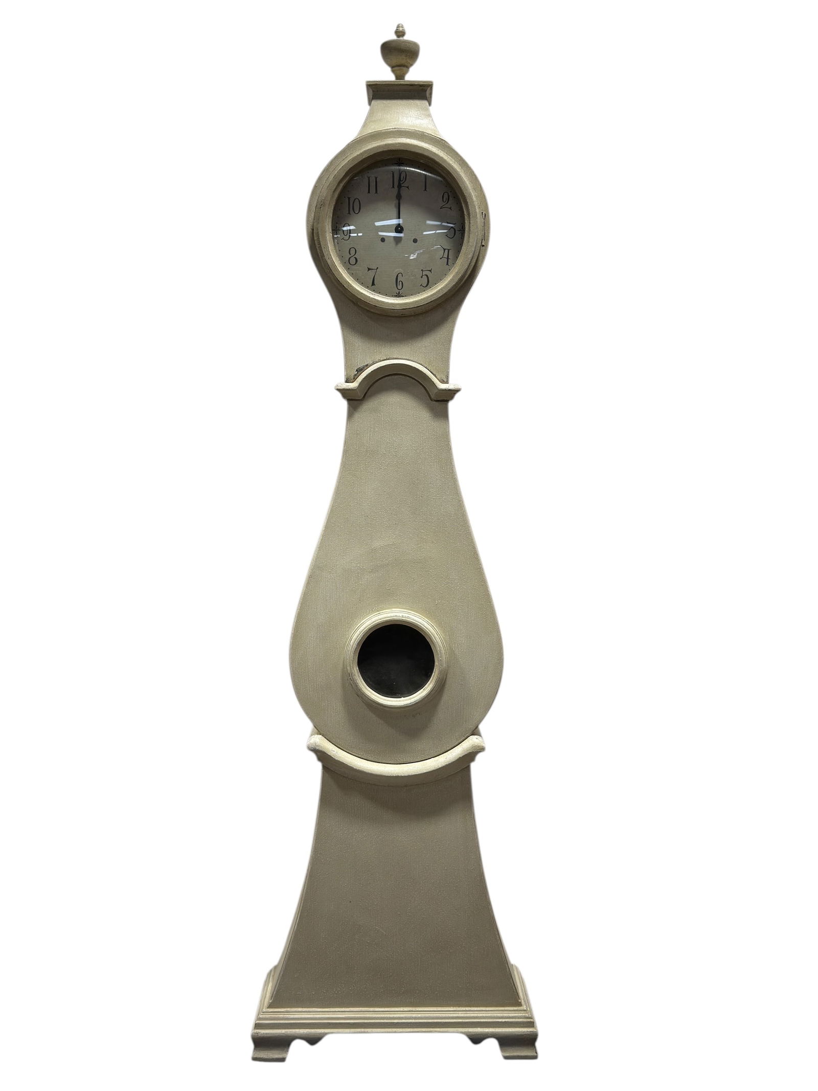 GJ Styles "Mora" Clock Tall in Gustavian White (1 of 6)