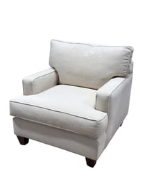 Cream Colored Upholstered Club Chair