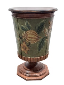 GuildMaster Italian Style Cylinder Painted Single Door Side Table