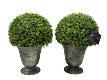 (2) Allstate Living Floral 13 Baby Tear Ball Top Arrangement