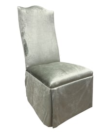 Century Chandler Velvet Curbed Back Chair on Casters