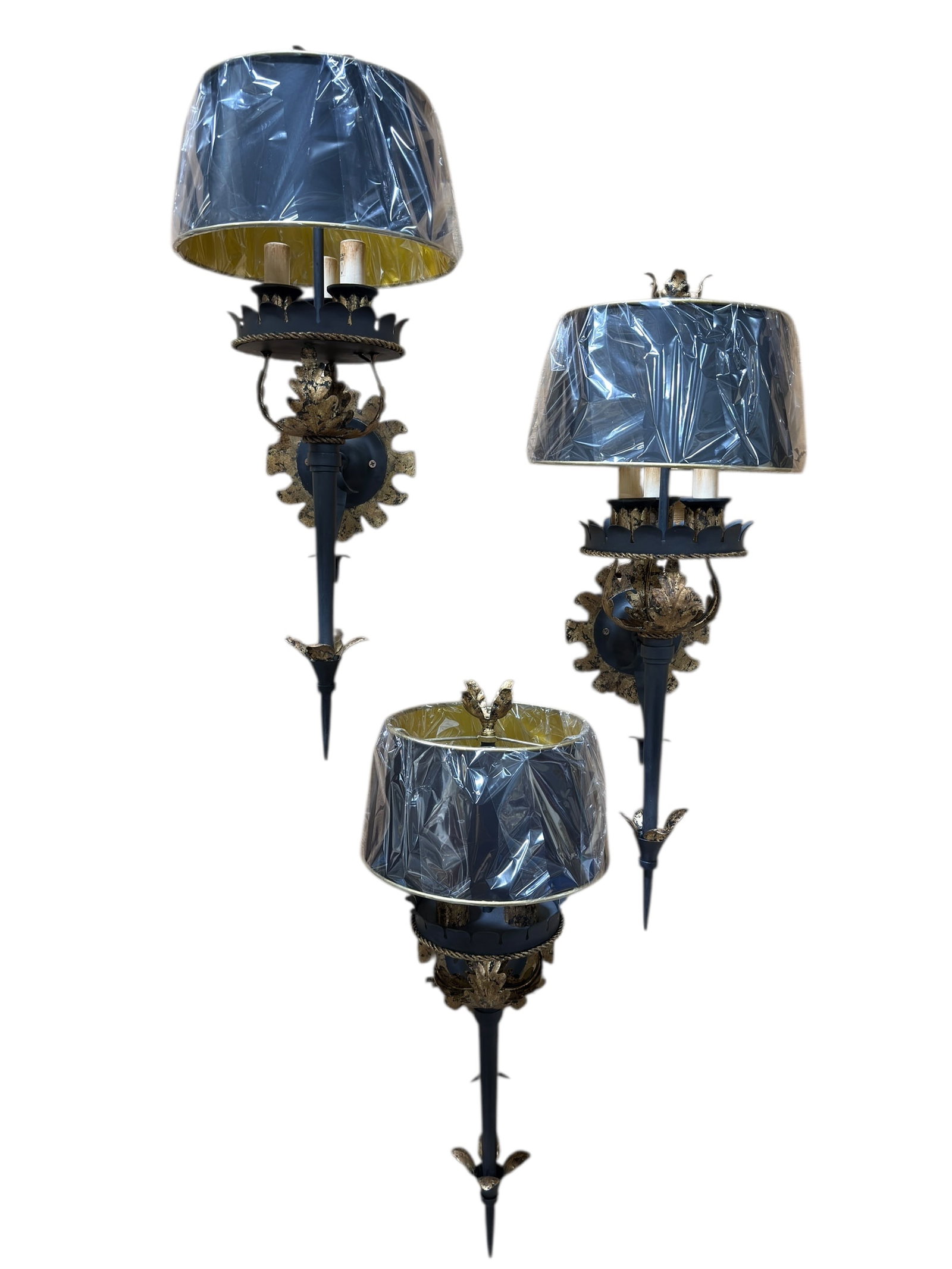 (3) Winterthur Currey & Co. Duke Wall Sconces: (3) Winterthur Currey & Co. Duke Wall Sconces. Measures 26" H x 10" W x 10.25" D. Brand New out of the box, in good condition.
