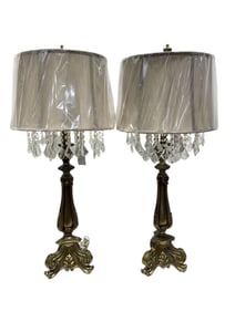 (2) Barnes and Ivy Dubois Crystal Traditional Console Lamp
