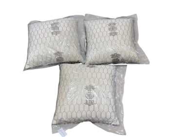 (3) Eastern Accents Jolene Scalloped Euro Shams