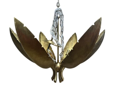 Brass Currey & Co. "Bird of Paradise" Chandelier