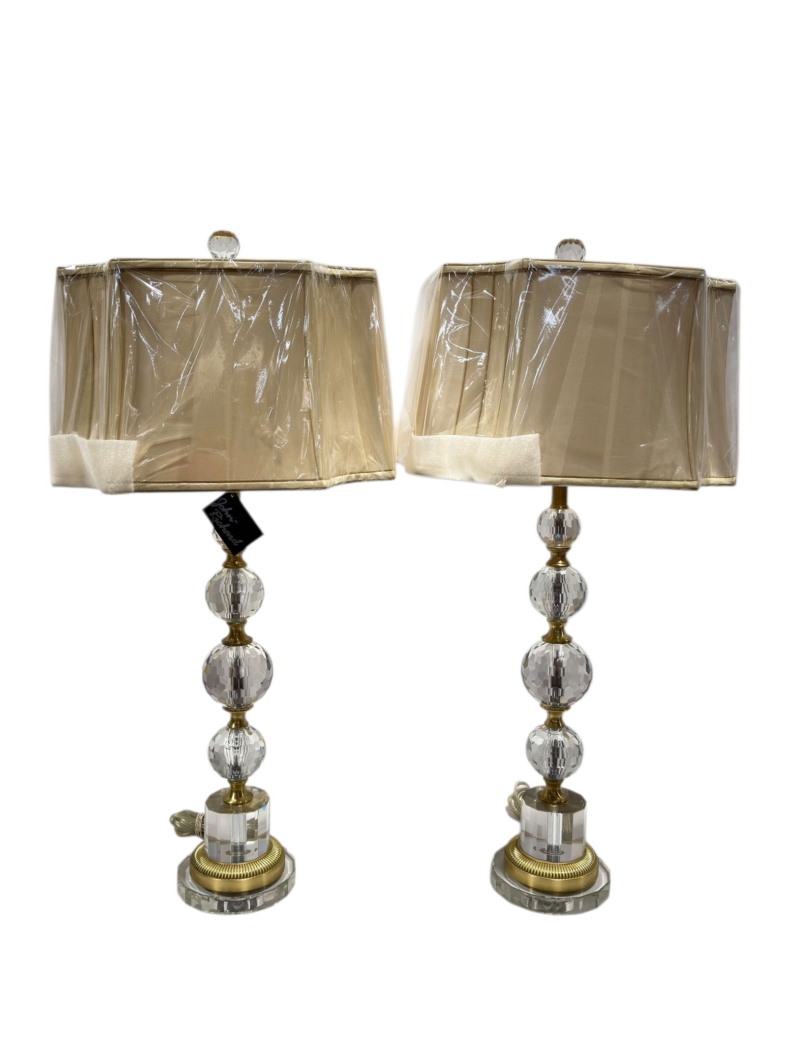 (2) Elegant John Richard Briolette Crystal Lamps (1 of 8)