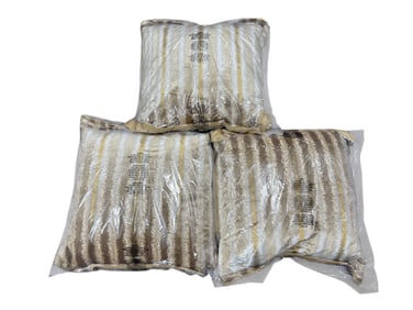 (3) Barclay Butera Eastern Accents Luxe Striped Euro Sham