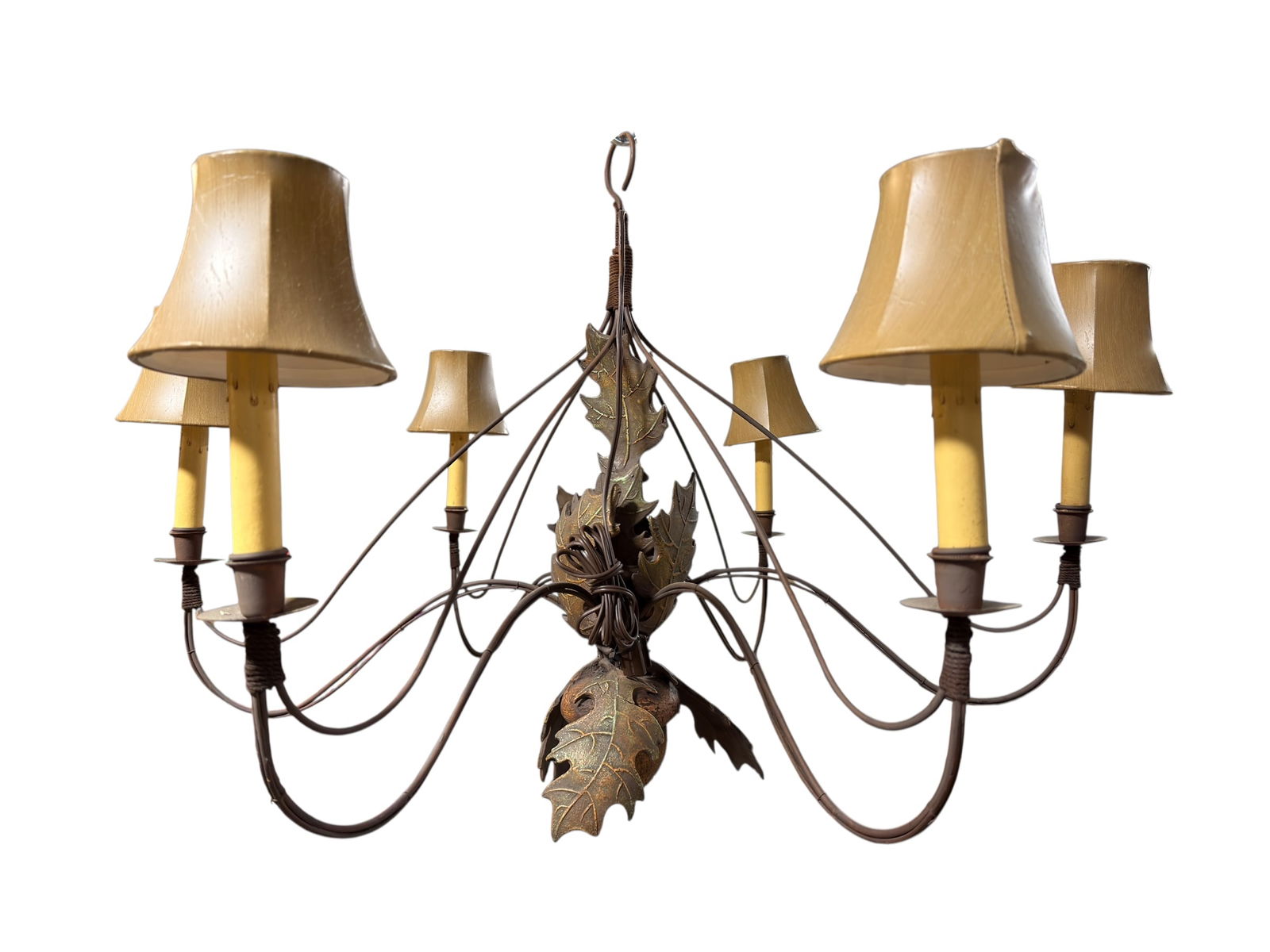 RARE Leaf & Acorn Bill Huebbe Chandelier (1 of 6)