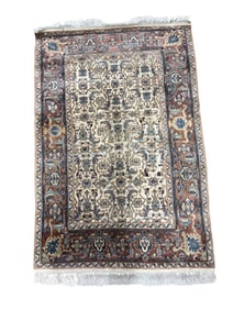 Hand knotted Persian Kerman Rug