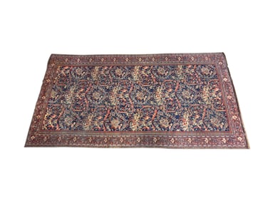 Antique Hand Knotted Persian Malayer Area Rug