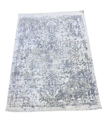 Hand Crafted Wool & Viscose Pile Indian Area Rug