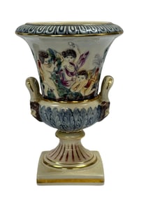 Italian Capodimonte Porcelain Urn Vase