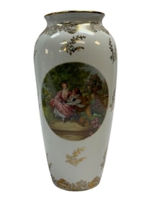 Limoges France Artisique F.M. Porcelain Vase