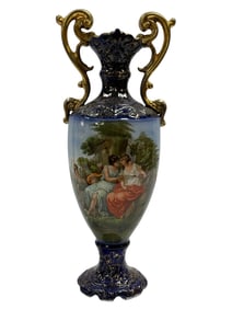 Signed J. Levy 19th C. French Sevres Style Porcelain Vase