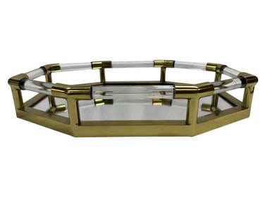 Brass & Lucite Vanity Tray