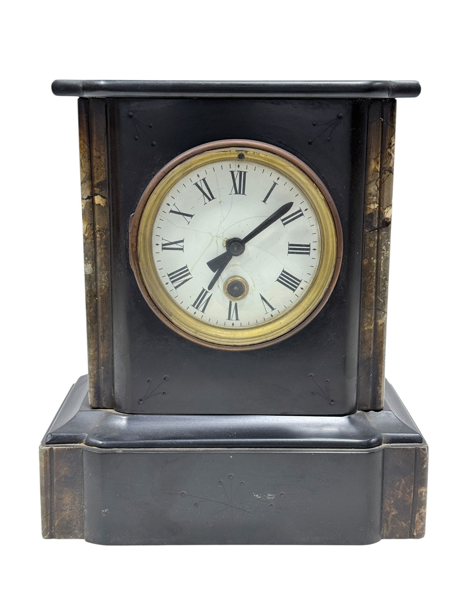 Antique German Made Slate Mantel Clock (1 of 12)