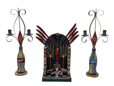 Signed Elayne Folk Art Decorative Pieces