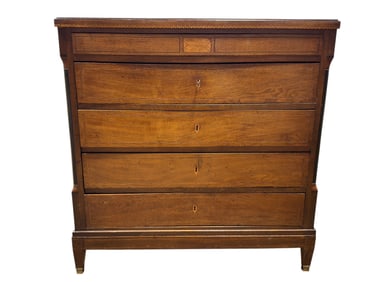 Mid 19th C. Biedermeier Empire Chest on Legs