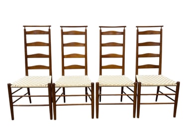 (4) Nichols & Stone Shaker Style Ladder Back Chairs