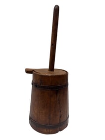 Antique Wooden Plunge Butter Churn