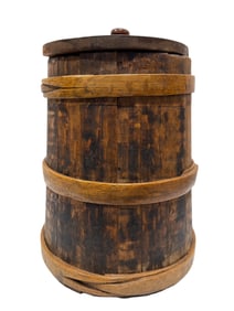 Late 19th C. Lidden Firkin Barrel
