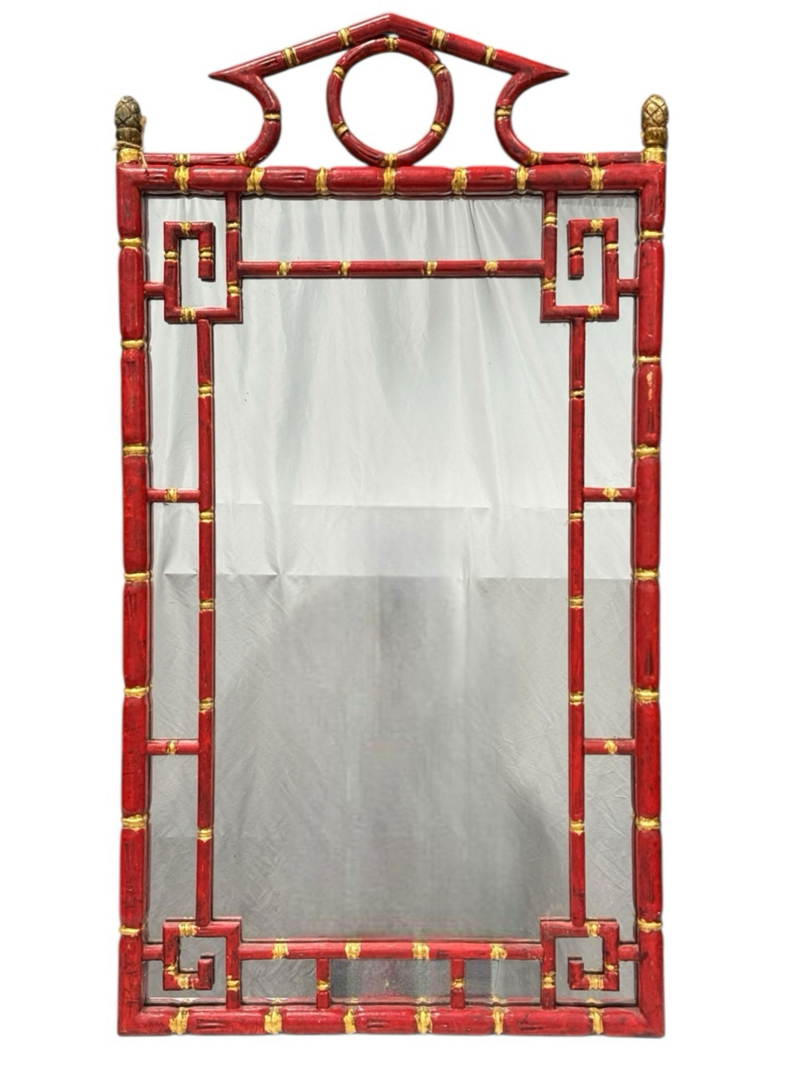 Faux Bamboo Pagoda Style Mirror (1 of 5)