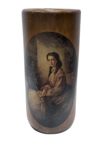 Woman in Victorian Era Portrait Vase