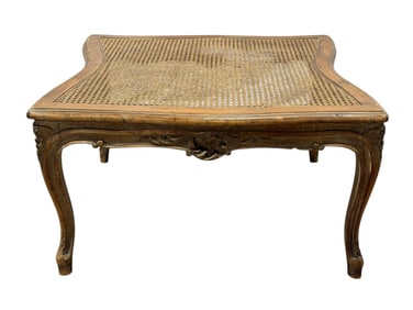 Mid Century French Louis XV Style Caned Side Table