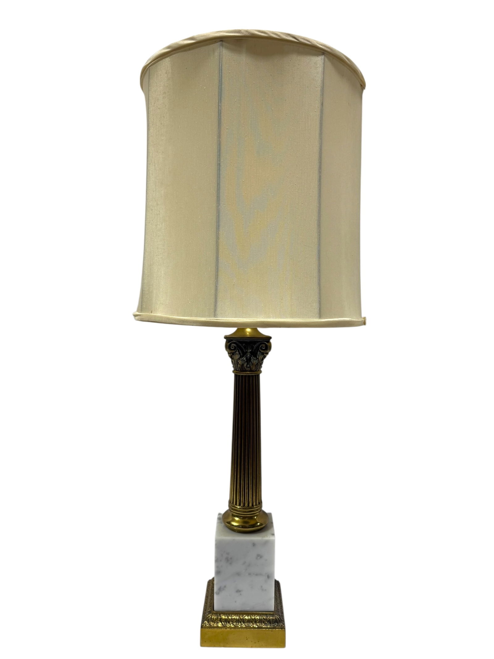 Brass & Marble Column Table Lamp (1 of 7)