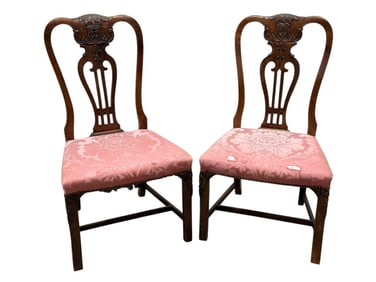 Pair of 19th C. English Chippendale Chairs