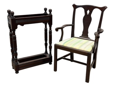 Mahogany Childs Armchair & Umbrella Stand