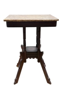 Victorian Eastlake Marble Top Parlor Table