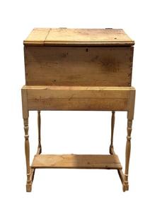 Primitive Bleached Slant Top Desk on Stand