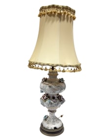 Italian Capodimonte Porcelain Table Lamp