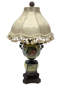 Vintage Capodimonte Style Urn Base Lamp