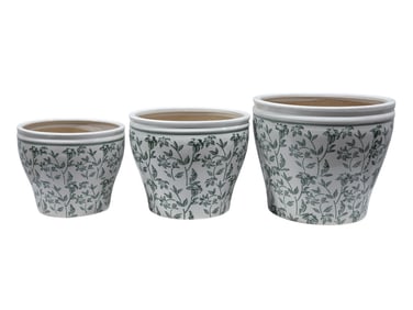 Group of 3 Ceramic Flower Pots