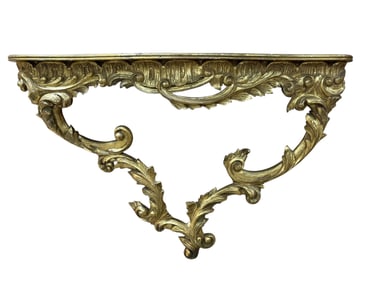 Antique Italian Giltwood Wall Console
