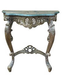 Green Marble Top Wall Console